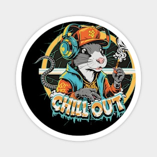 Hip Hop Rat Chill Out Artwork street style Magnet